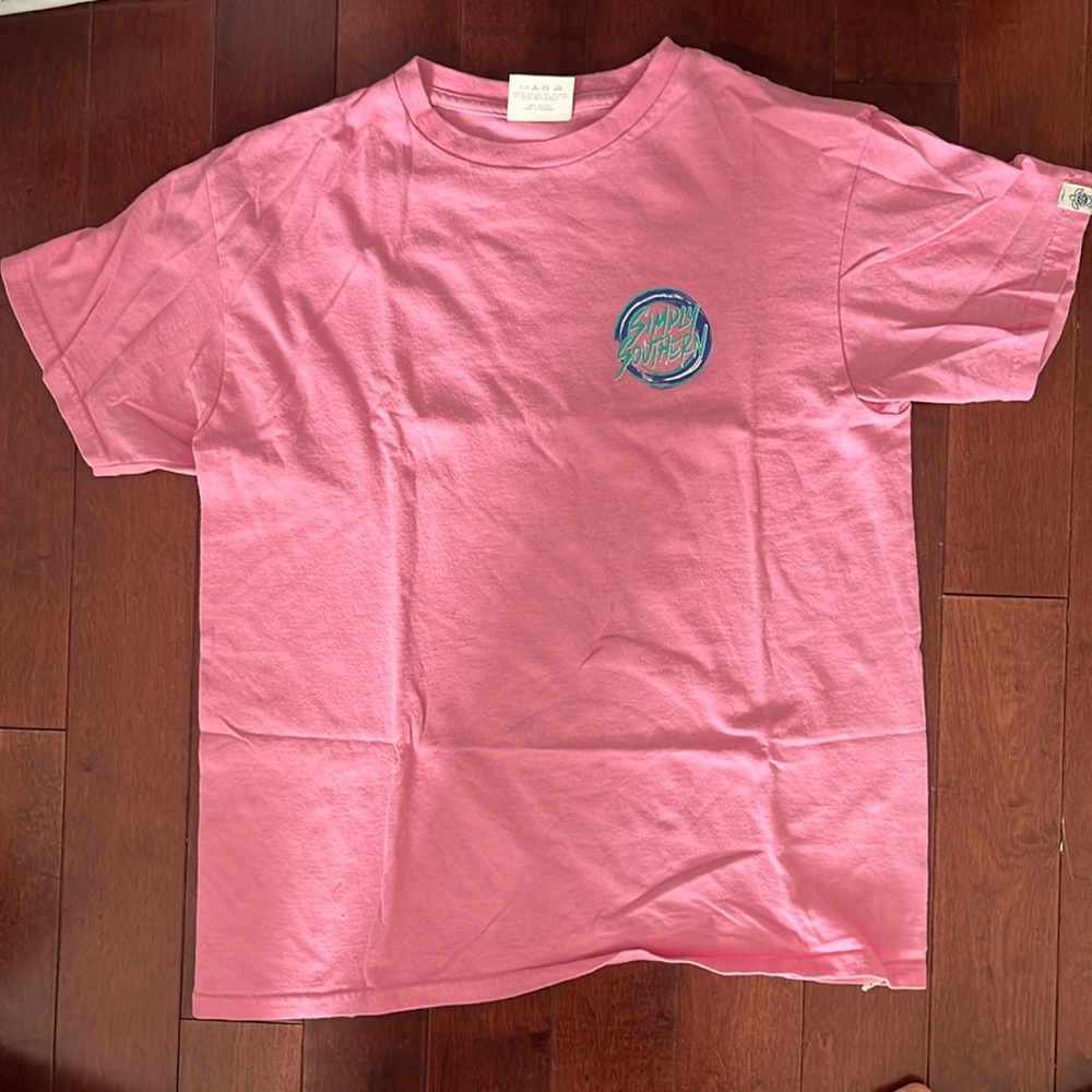 Simply Southern Youth medium pink tshirt
